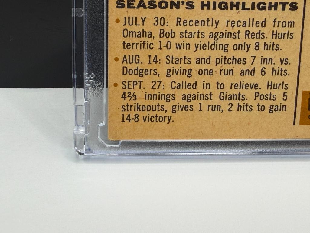 1960 TOPPS #73 BOB GIBSON ROOKIE BASEBALL CARD - 9
