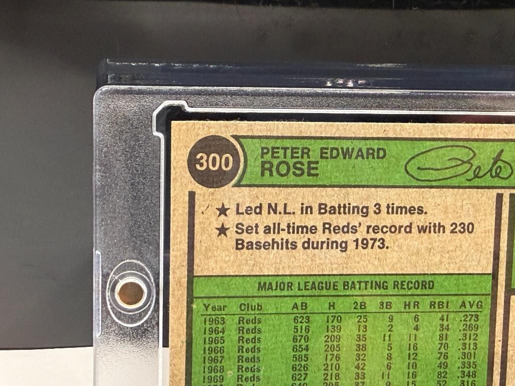 1974 TOPPS #300 PETE ROSE BASEBALL CARD - 7
