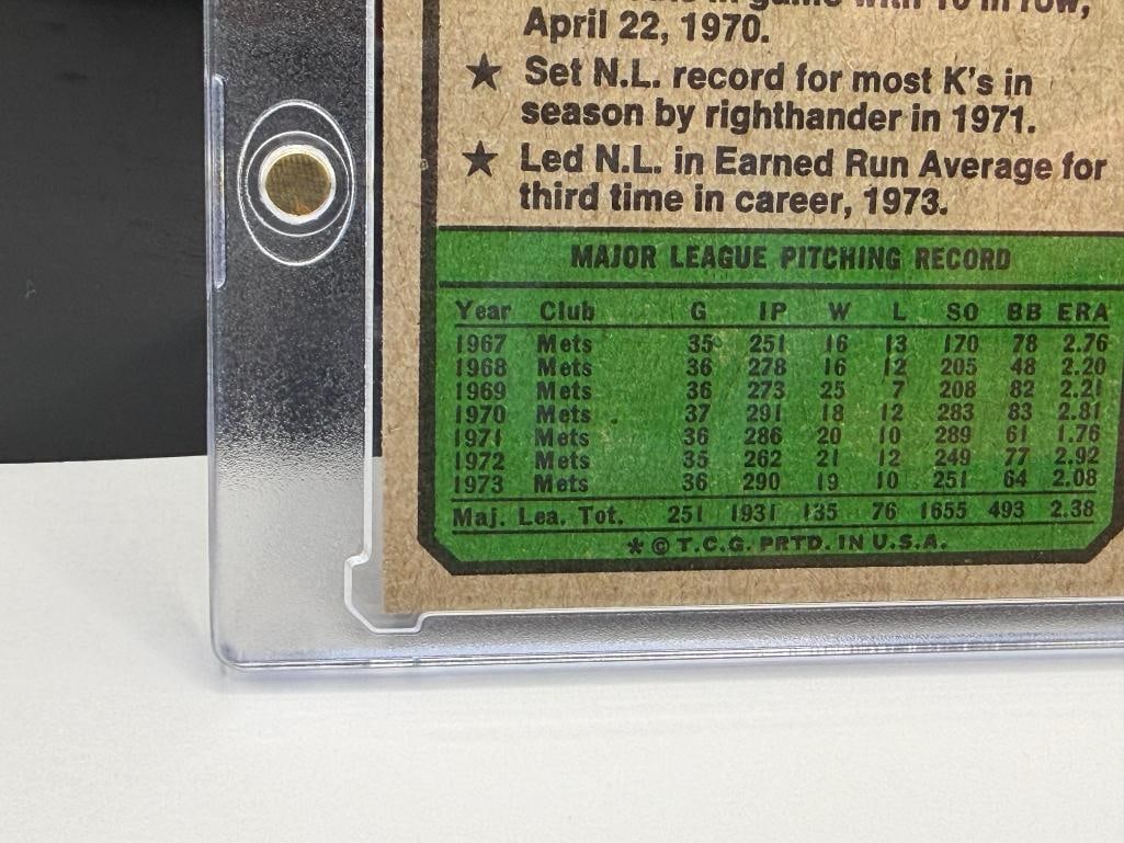 1974 TOPPS #80 TOM SEAVER BASEBALL CARD - 8
