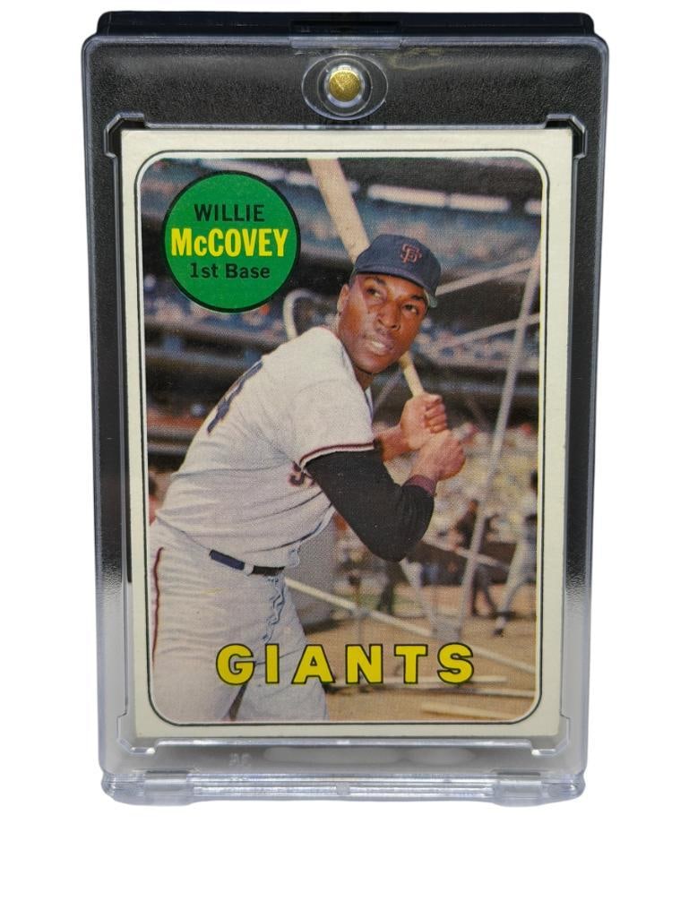 1969 TOPPS #440 WILLIE MCCOVEY BASEBALL CARD: WILLIE MCCOVEY, SAN FRANCISCO GIANTS, HALL OF FAMER, RARE CARD, SEE PHOTOS FOR CONDITION, FROM THE ESTATE OF A LOCAL RENO, NV DOCTOR AT RENOWN WHO RAN BIG LEAGUE SPORTS MEDICINE BASEBALL CAMP FOR