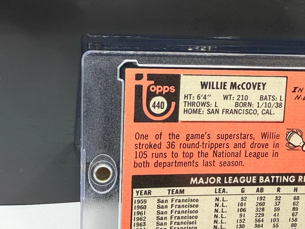 1969 TOPPS #440 WILLIE MCCOVEY BASEBALL CARD - 9