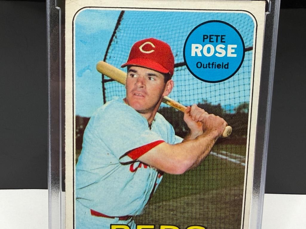 1969 TOPPS #120 PETE ROSE BASEBALL CARD - 2