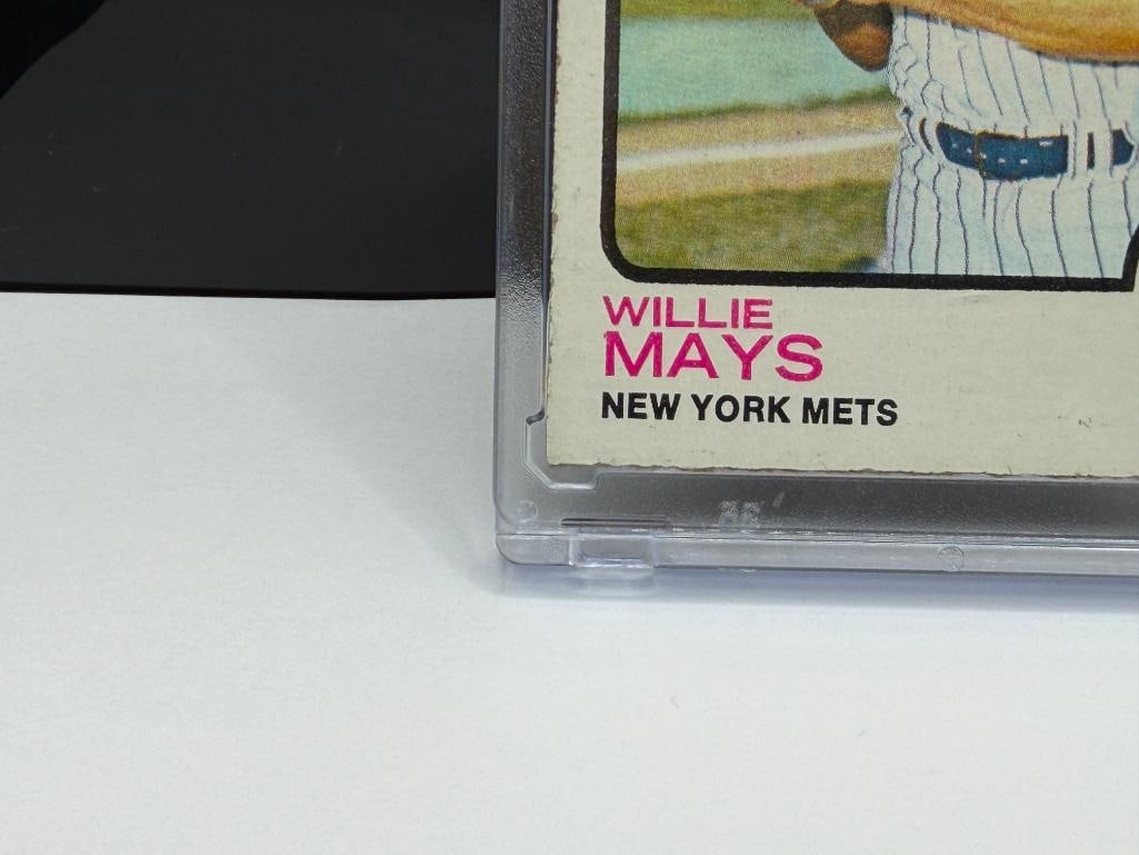 1973 TOPPS #305 WILLIE MAYS BASEBALL CARD - 7