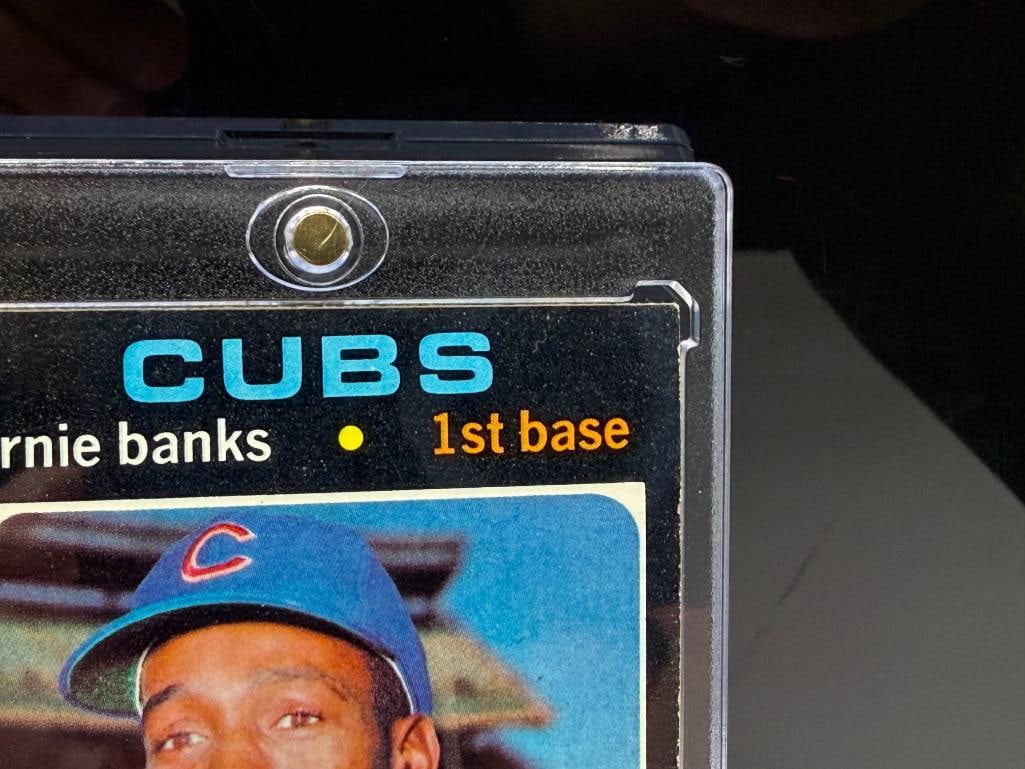 1971 TOPPS #525 ERNIE BANKS BASEBALL CARD - 6