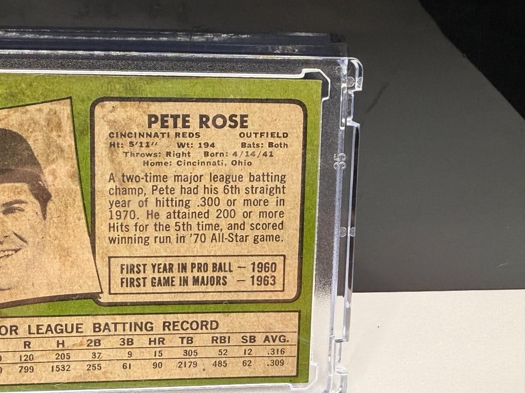 1971 TOPPS #100 PETE ROSE BASEBALL CARD - 8
