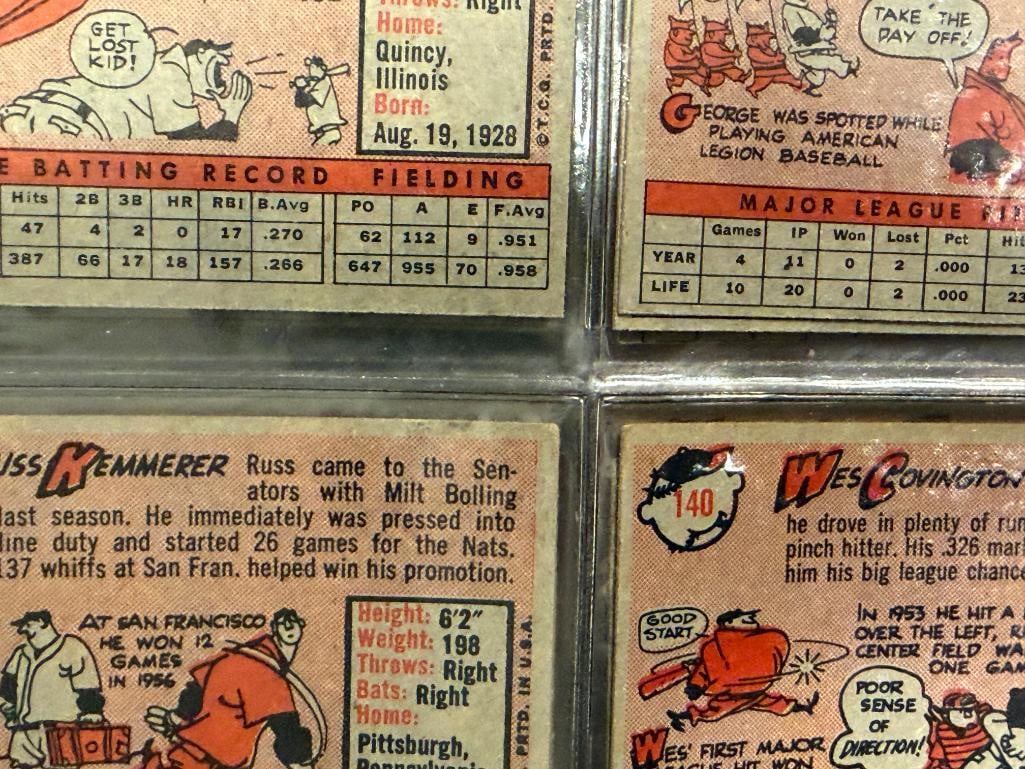 1958 TOPPS BASEBALL CARD SET FEATURING HALL OF FAMERS AND ROOKIE CARDS - 14