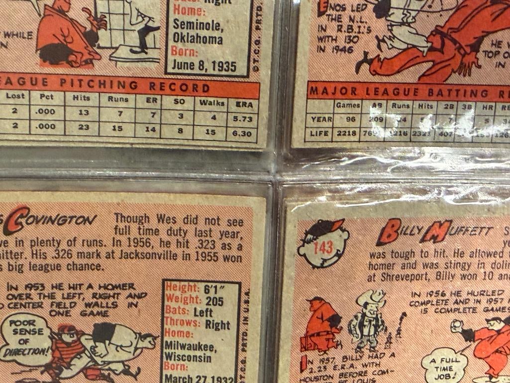 1958 TOPPS BASEBALL CARD SET FEATURING HALL OF FAMERS AND ROOKIE CARDS - 15