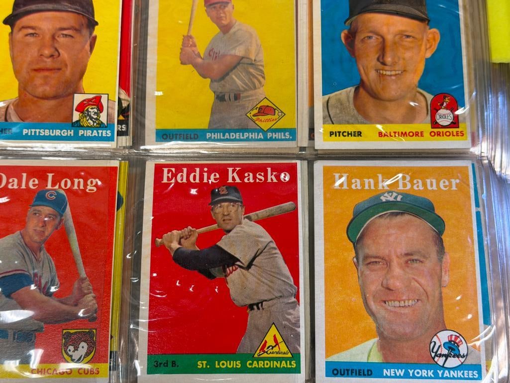 1958 TOPPS BASEBALL CARD SET FEATURING HALL OF FAMERS AND ROOKIE CARDS - 3