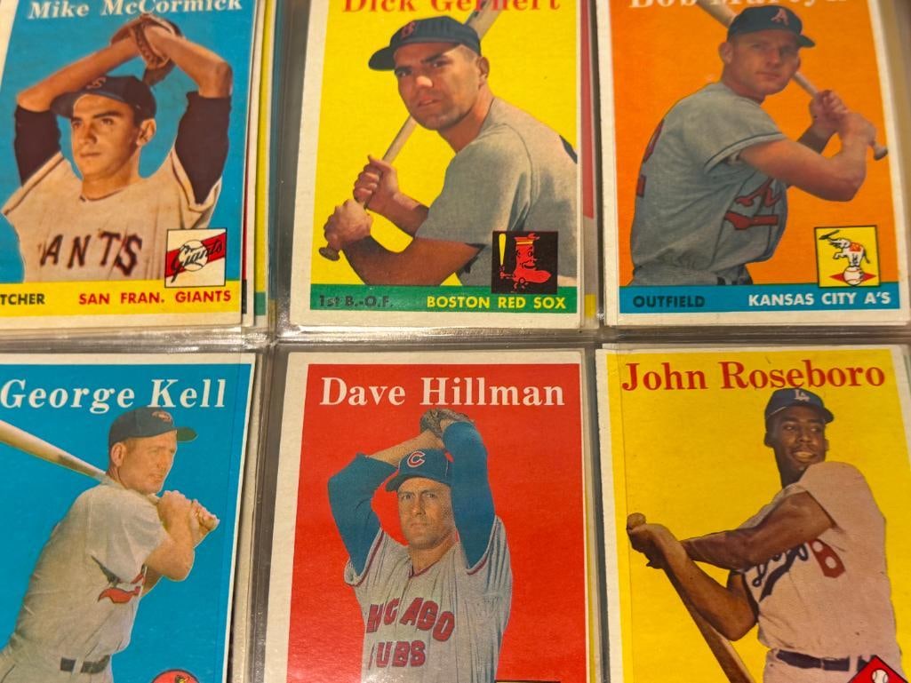 1958 TOPPS BASEBALL CARD SET FEATURING HALL OF FAMERS AND ROOKIE CARDS - 7