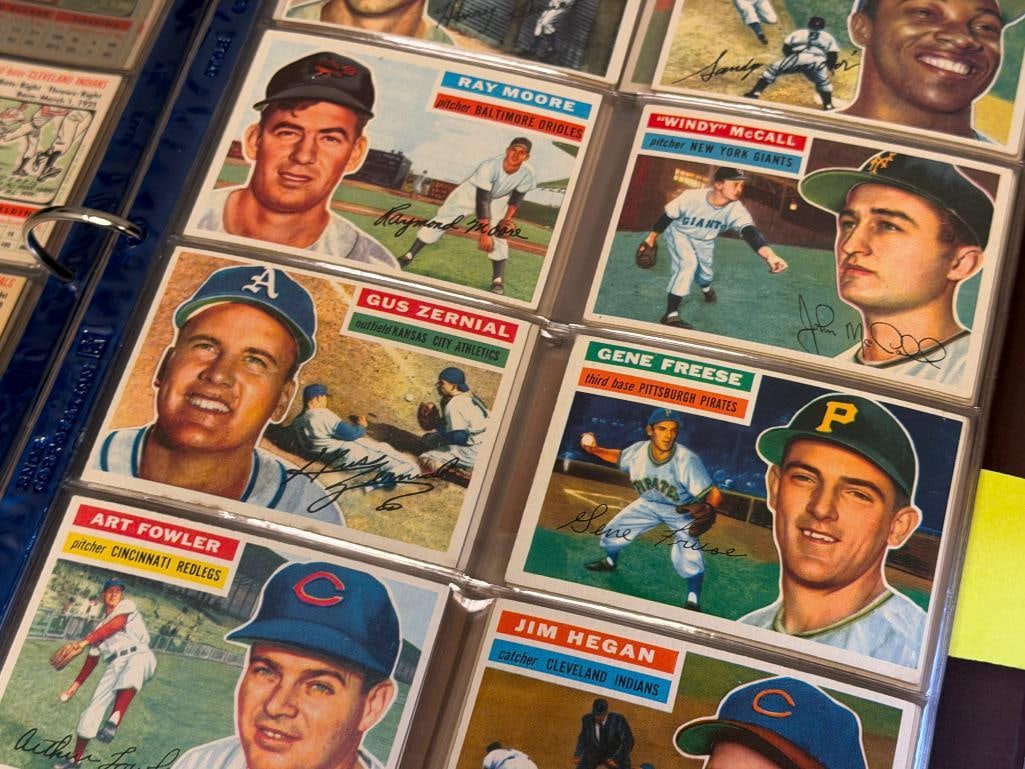 1956 TOPPS BASEBALL CARD SET FEATURING HALL OF FAMERS AND ROOKIE CARDS - 11