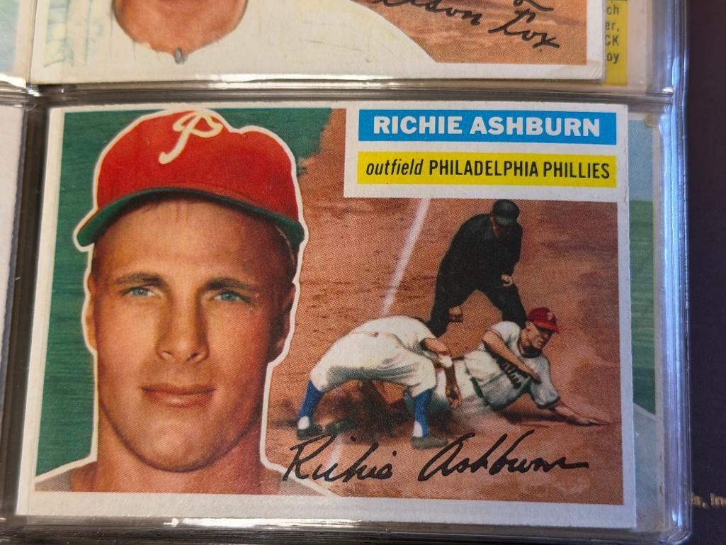 1956 TOPPS BASEBALL CARD SET FEATURING HALL OF FAMERS AND ROOKIE CARDS - 13
