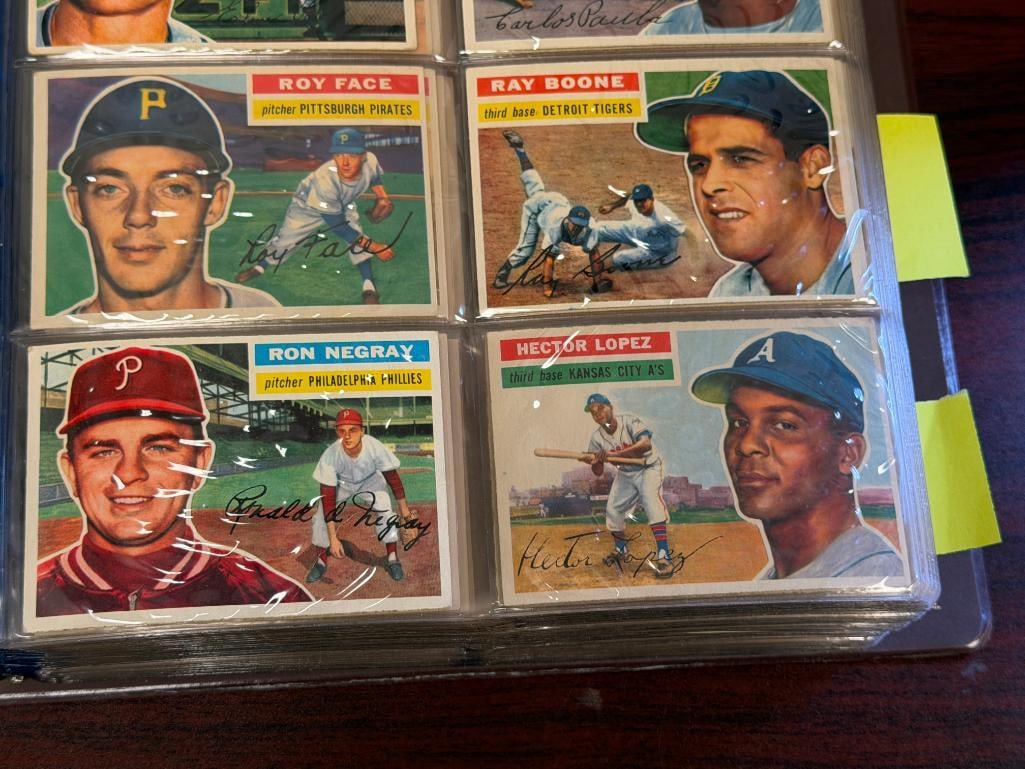 1956 TOPPS BASEBALL CARD SET FEATURING HALL OF FAMERS AND ROOKIE CARDS - 3