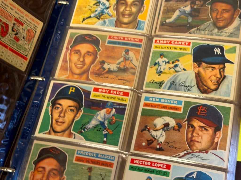 1956 TOPPS BASEBALL CARD SET FEATURING HALL OF FAMERS AND ROOKIE CARDS - 4