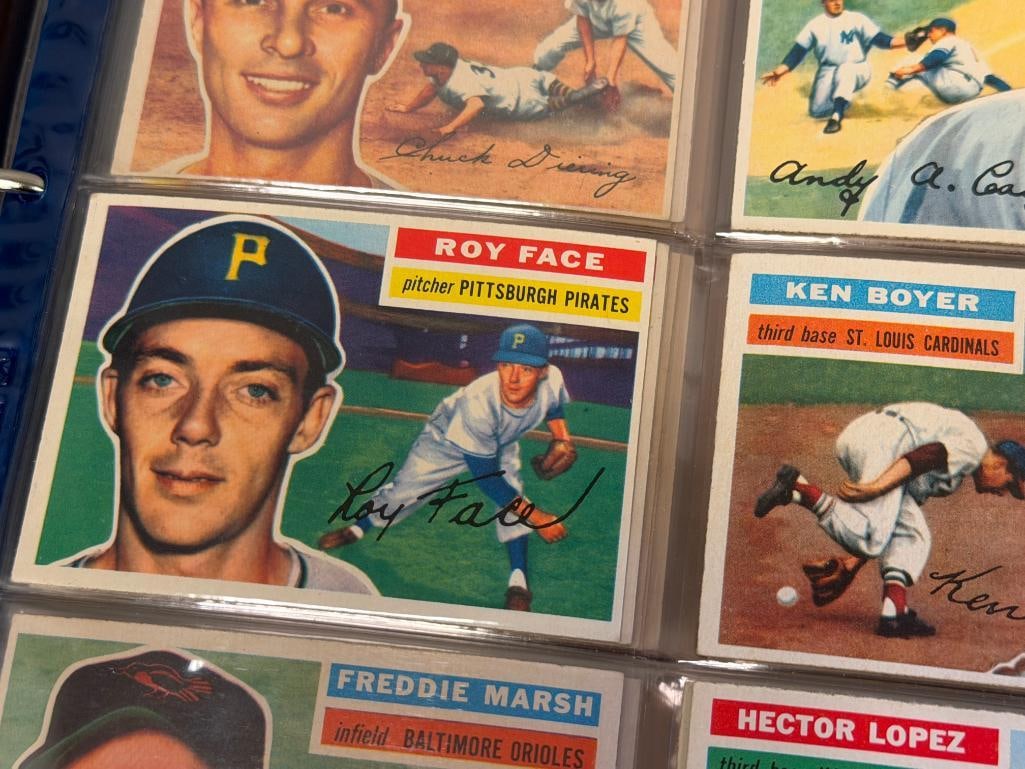 1956 TOPPS BASEBALL CARD SET FEATURING HALL OF FAMERS AND ROOKIE CARDS - 5