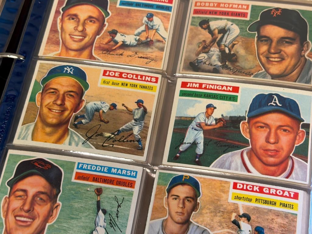 1956 TOPPS BASEBALL CARD SET FEATURING HALL OF FAMERS AND ROOKIE CARDS - 6