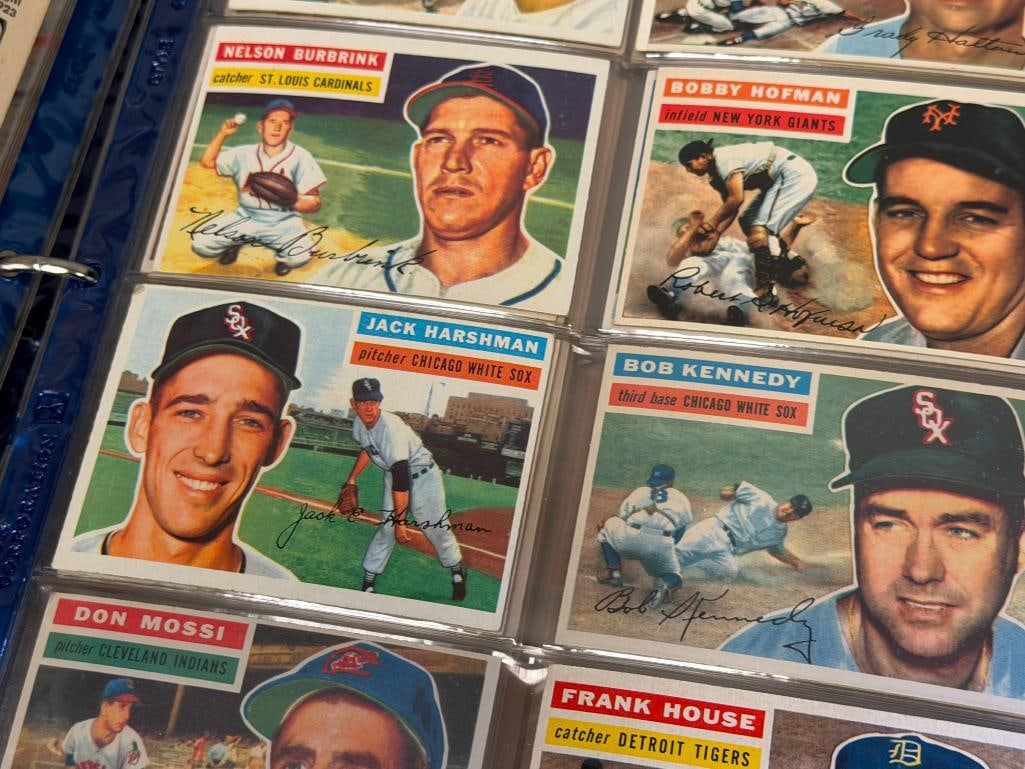 1956 TOPPS BASEBALL CARD SET FEATURING HALL OF FAMERS AND ROOKIE CARDS - 7