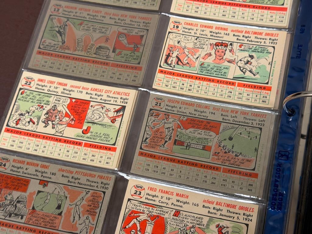 1956 TOPPS BASEBALL CARD SET FEATURING HALL OF FAMERS AND ROOKIE CARDS - 8