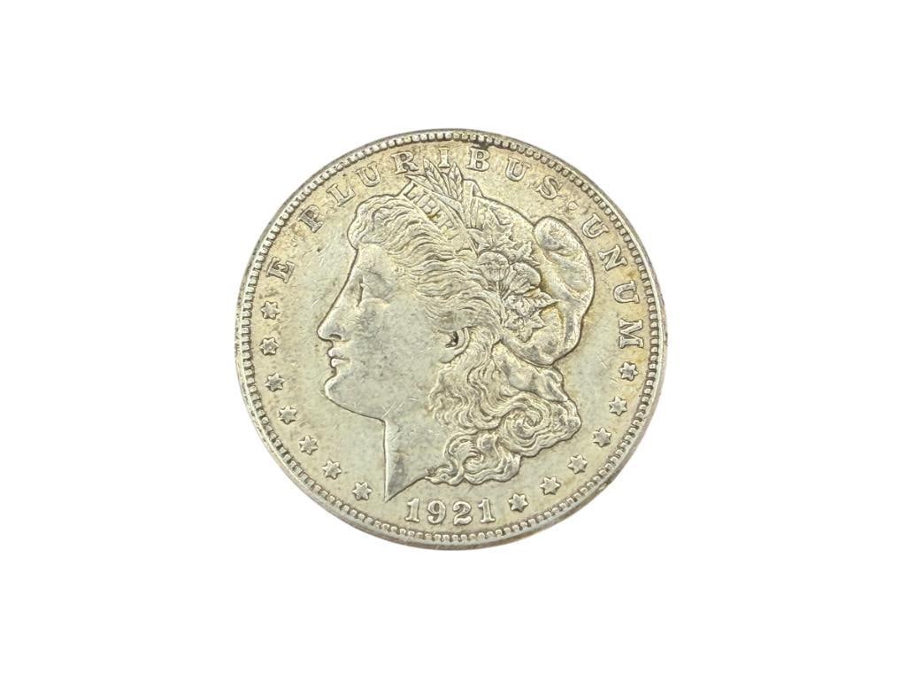 1921-S U.S. MORGAN SILVER DOLLAR: 90% SILVER