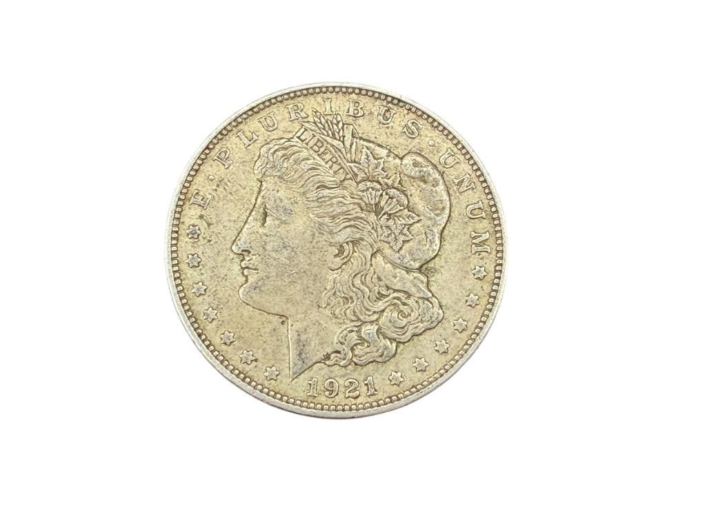 1921-D U.S. MORGAN SILVER DOLLAR (1 of 6)