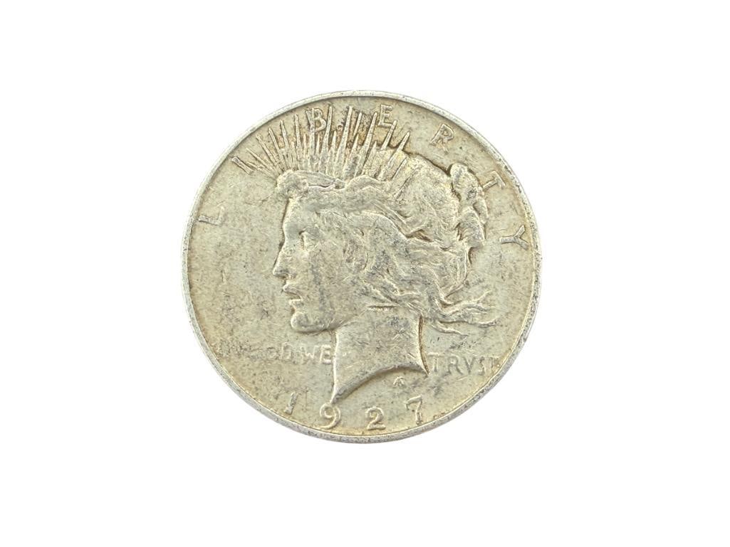 1927-D U.S. PEACE SILVER DOLLAR (1 of 6)