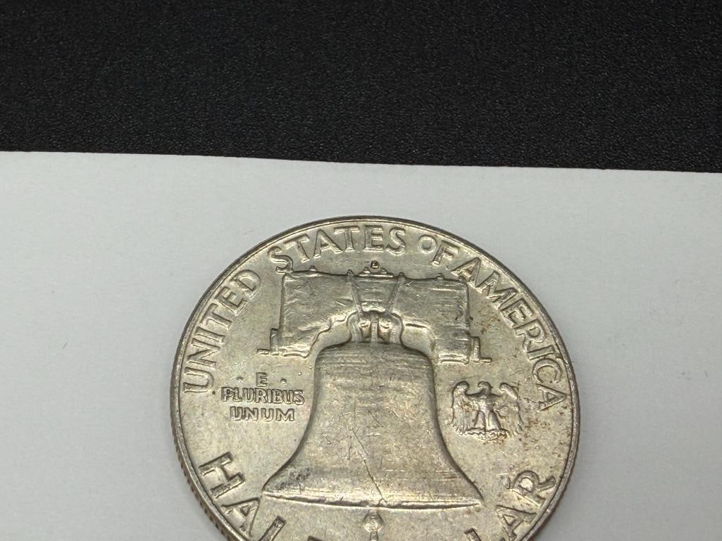 TWO 1963-D U.S. FRANKLIN SILVER HALF DOLLARS - 5