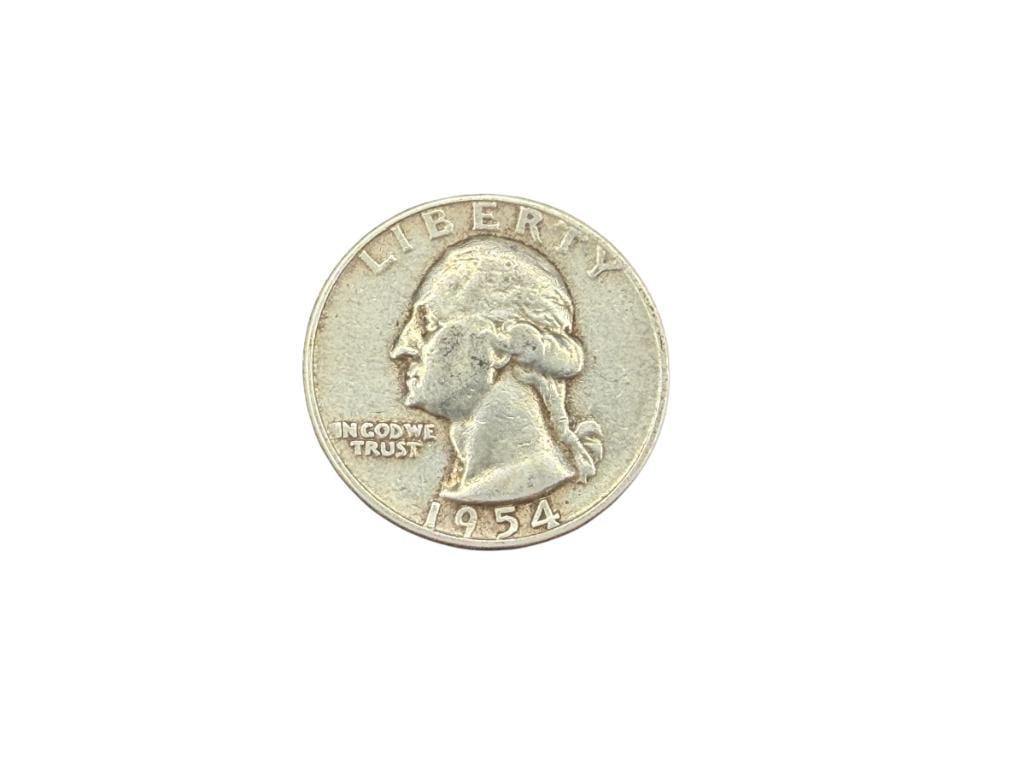 1954 U.S. WASHINGTON SILVER QUARTER (1 of 6)