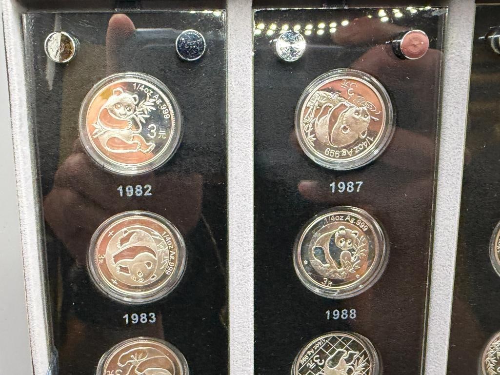 2007 ISSUE COMMEMORATIVE SILVER COIN SET OF THE 25TH ANNIVERSARY OF THE ISSUANCE CHINESE PANDA - 3
