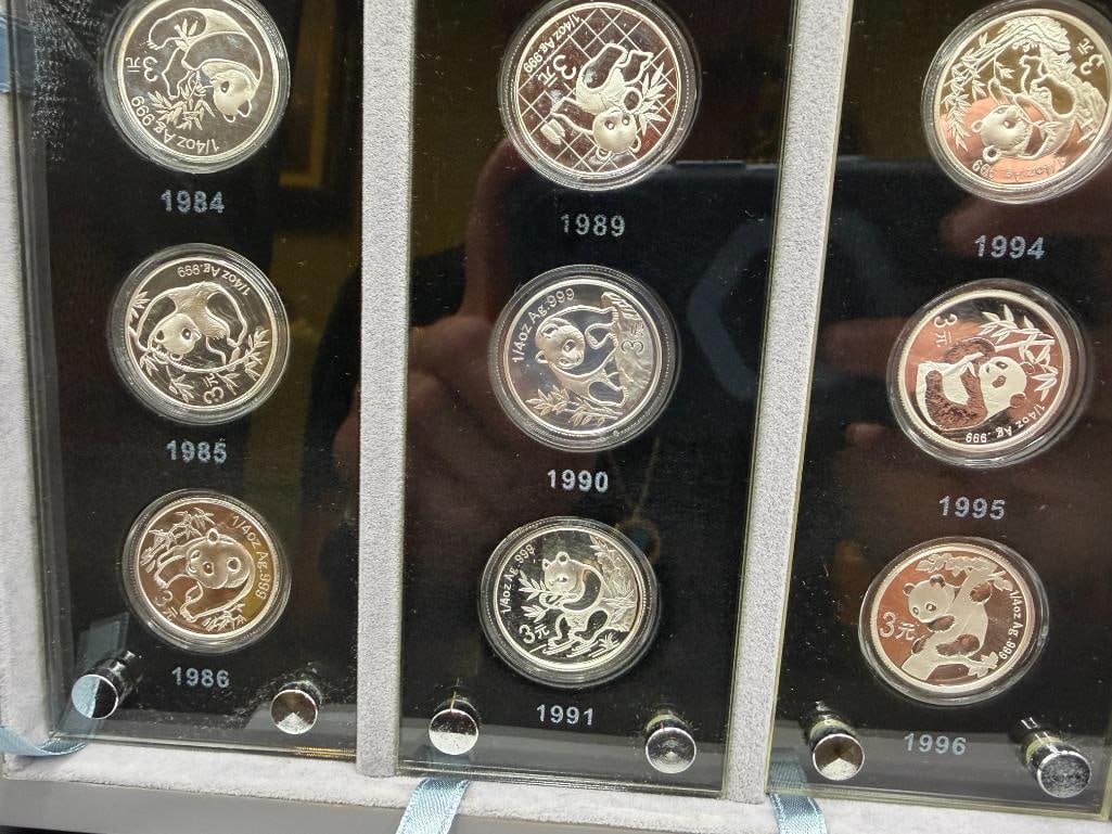 2007 ISSUE COMMEMORATIVE SILVER COIN SET OF THE 25TH ANNIVERSARY OF THE ISSUANCE CHINESE PANDA - 4