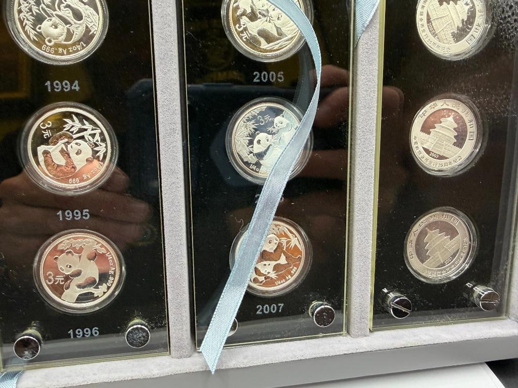 2007 ISSUE COMMEMORATIVE SILVER COIN SET OF THE 25TH ANNIVERSARY OF THE ISSUANCE CHINESE PANDA - 6