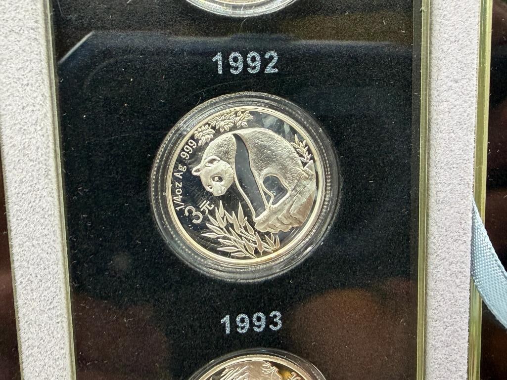 2007 ISSUE COMMEMORATIVE SILVER COIN SET OF THE 25TH ANNIVERSARY OF THE ISSUANCE CHINESE PANDA - 8