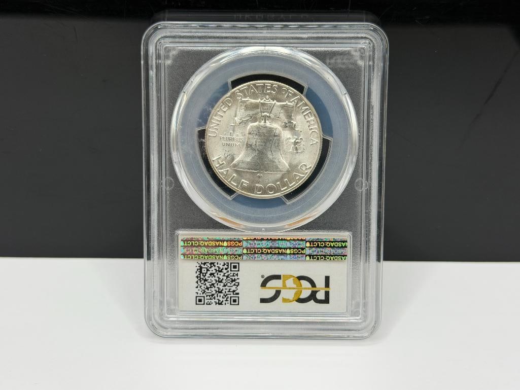 1952-S U.S. FRANKLIN SILVER HALF DOLLAR PCGS MS64 - 4