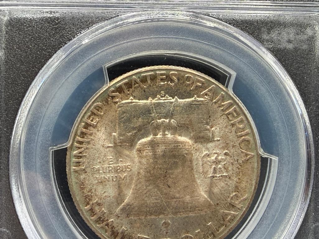 1953-S U.S. FRANKLIN SILVER HALF DOLLAR PCGS MS64 - 6