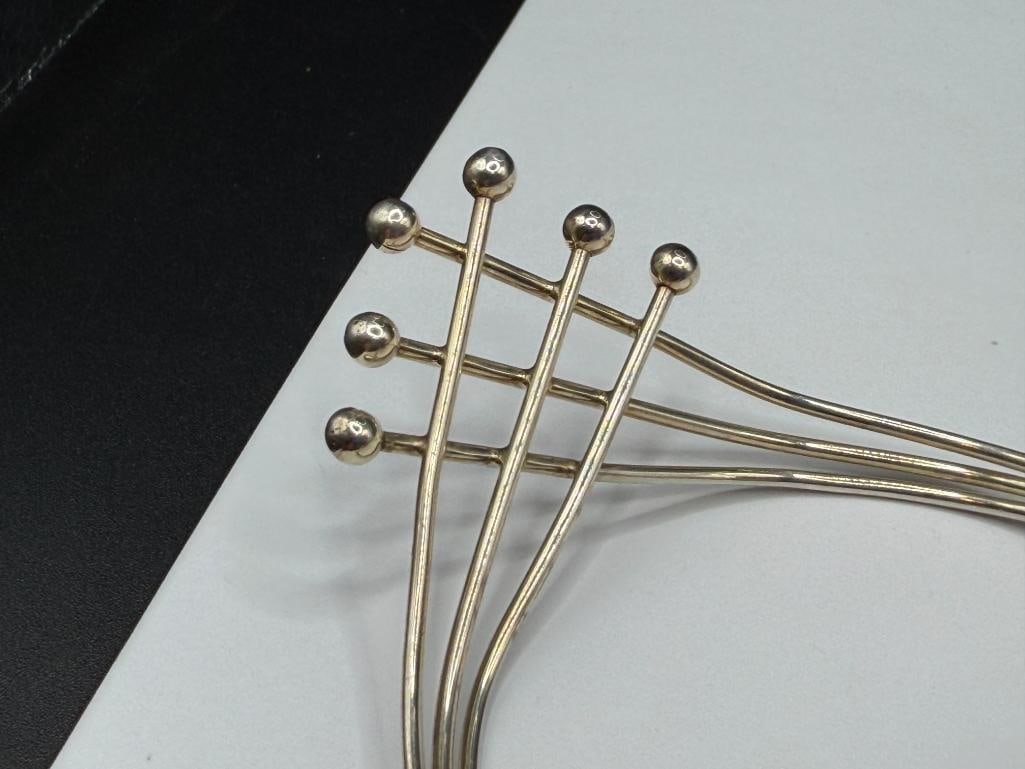 STERLING SILVER MODERNIST CUFF BRACELET - 5