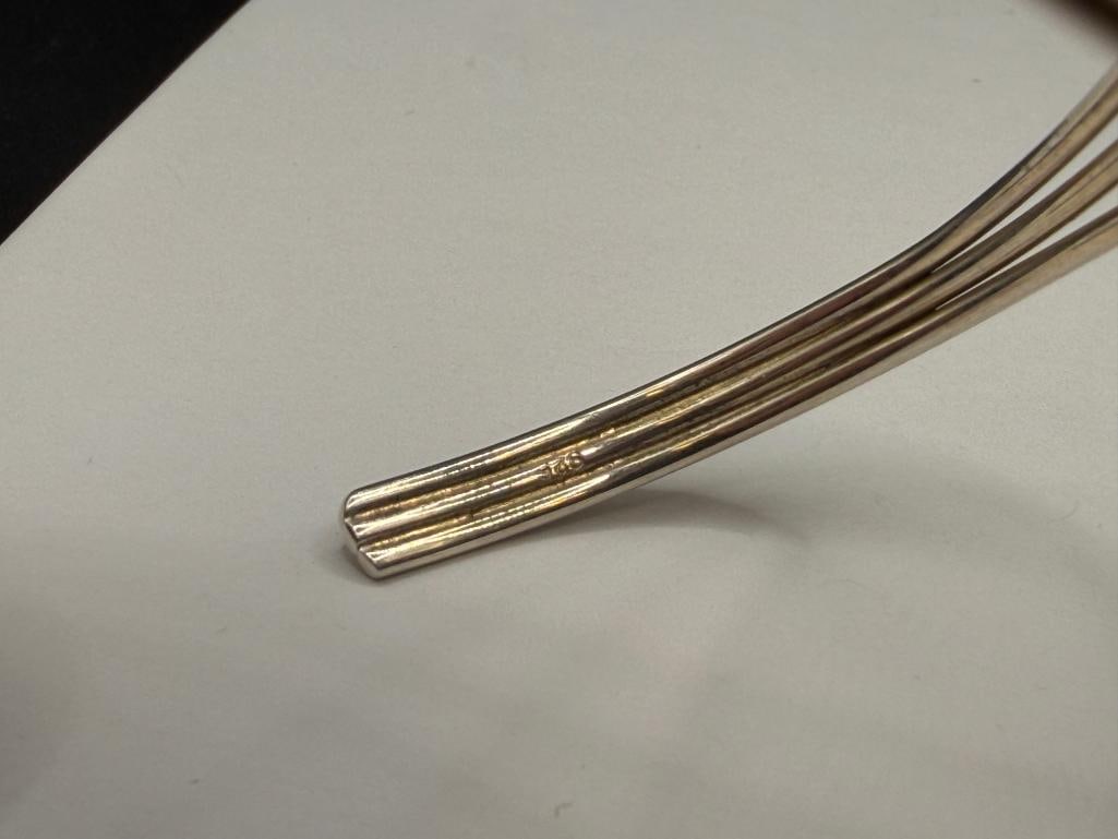 STERLING SILVER MODERNIST CUFF BRACELET - 6