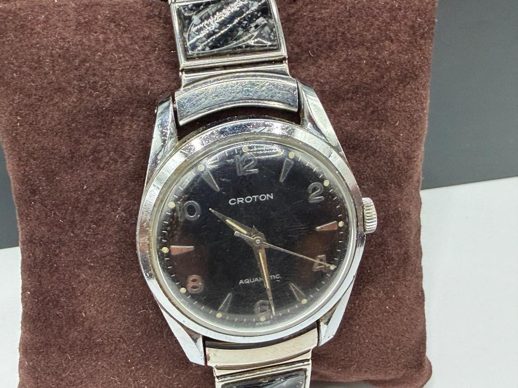 VINTAGE MEN'S CROTON AQUAMATIC WRISTWATCH - 2
