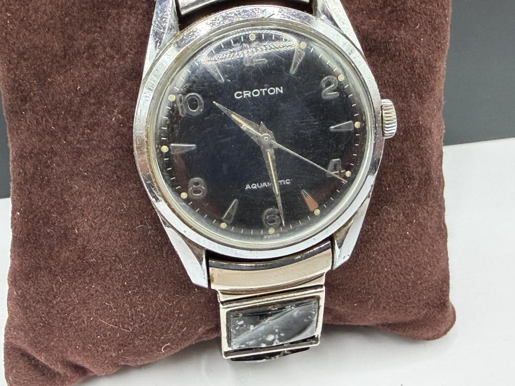 VINTAGE MEN'S CROTON AQUAMATIC WRISTWATCH - 3