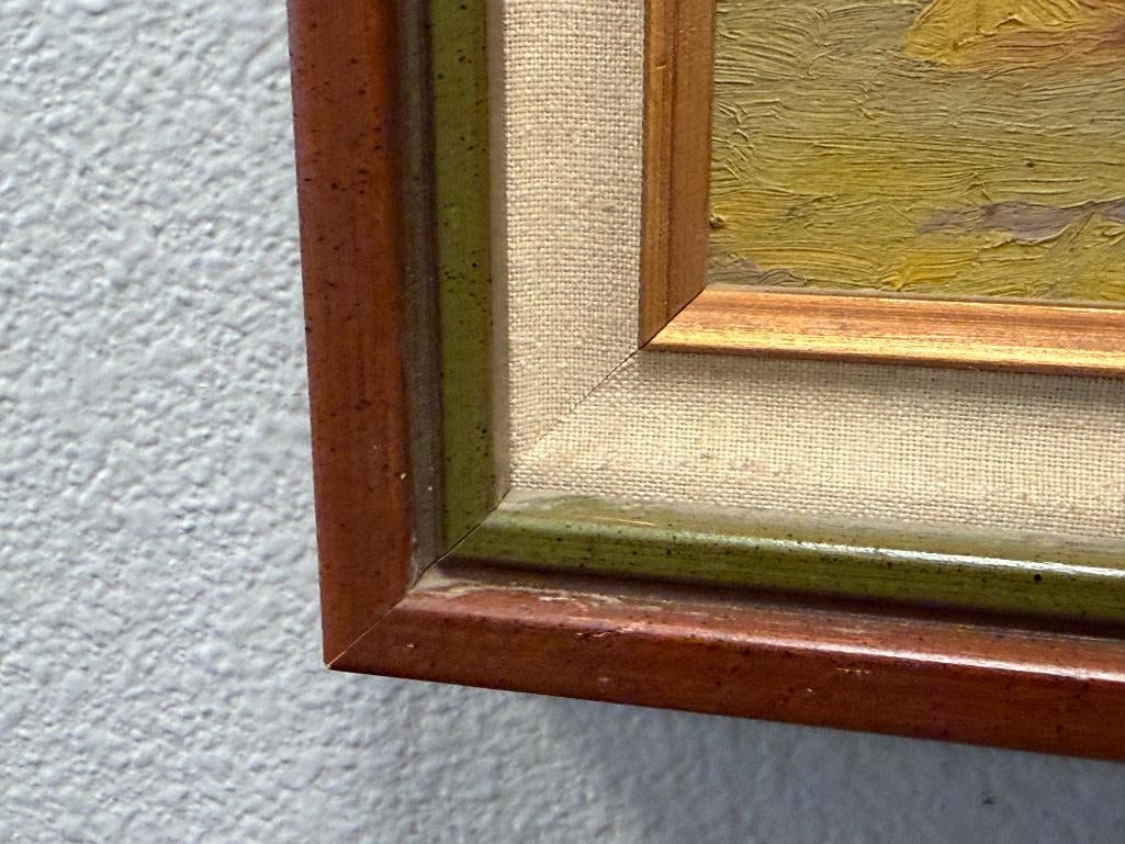 EARLY 20TH CENTURY ORIGINAL OIL ON BOARD PAINTING LANDSCAPE SCENE - 6