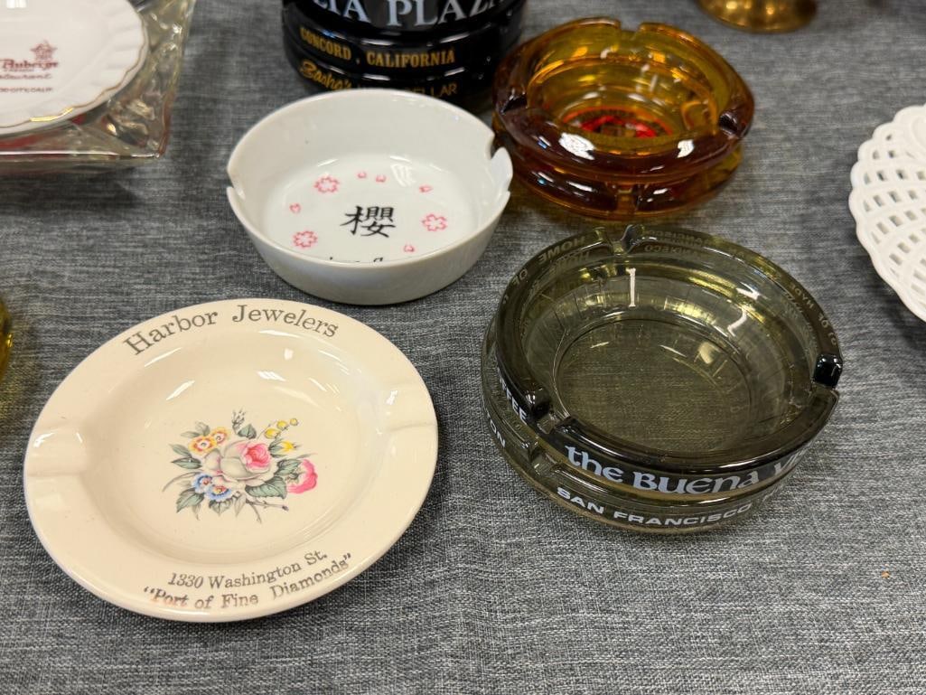 VINTAGE GLASS AND CERAMIC ASH TRAYS FROM ESTABLISHMENTS IN CALIFORNIA - 2