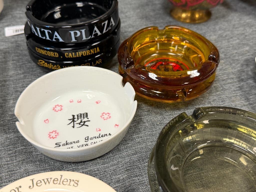 VINTAGE GLASS AND CERAMIC ASH TRAYS FROM ESTABLISHMENTS IN CALIFORNIA - 3