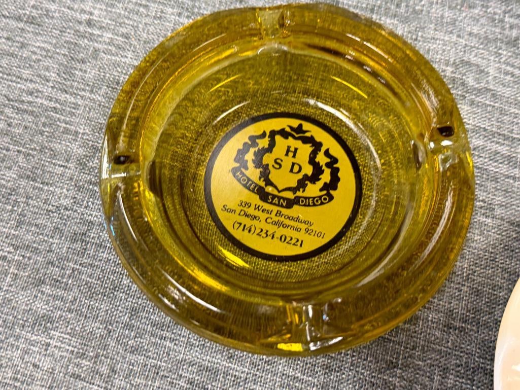 VINTAGE GLASS AND CERAMIC ASH TRAYS FROM ESTABLISHMENTS IN CALIFORNIA - 8