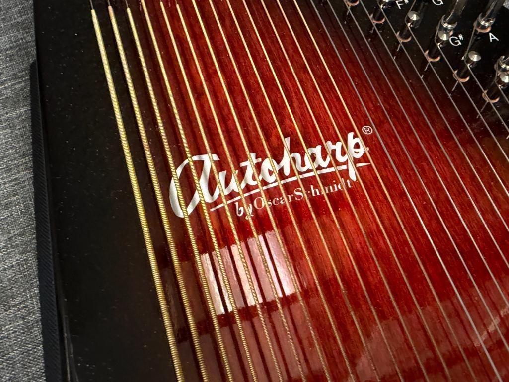 OSCAR SCHMIDT AUTOHARP 36-STRING INSTRUMENT 21 CHORD TOBACCO SUNBURST FINISH - 6