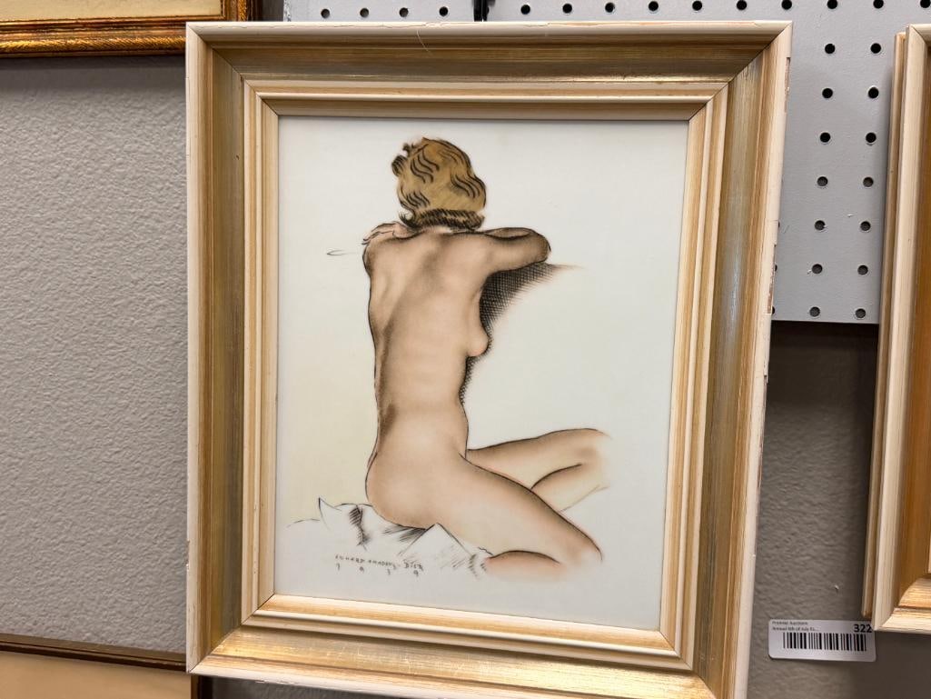 ROSENTHAL / KPM PORCELAIN WALL PLAQUES SEATED NUDE STUDIES BY ERHARD AMADEUS DIER CIRCA 1930'S - 2