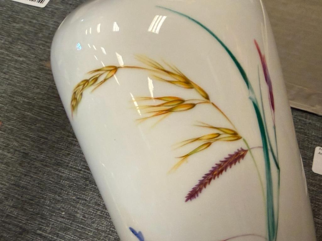 VINTAGE HEINRICH H&C SELB BAVARIA PORCELAIN VASES SUMMER / SOMMER PATTERN MADE IN GERMANY - 3