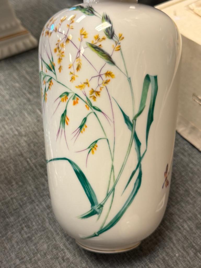 VINTAGE HEINRICH H&C SELB BAVARIA PORCELAIN VASES SUMMER / SOMMER PATTERN MADE IN GERMANY - 4