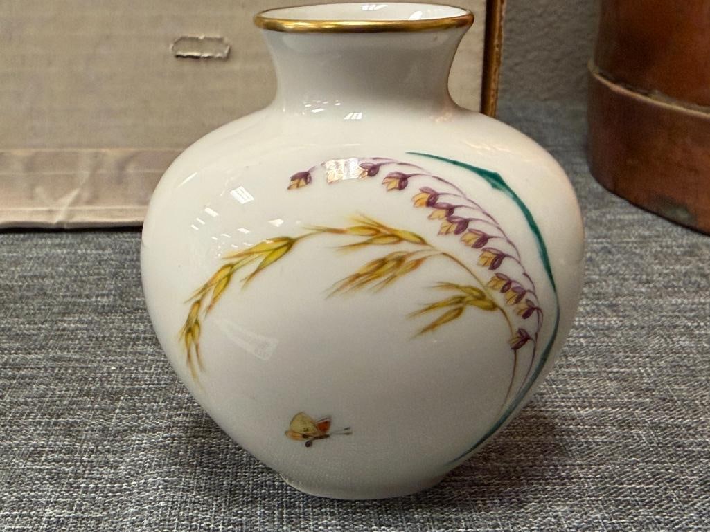 VINTAGE HEINRICH H&C SELB BAVARIA PORCELAIN VASES SUMMER / SOMMER PATTERN MADE IN GERMANY - 8
