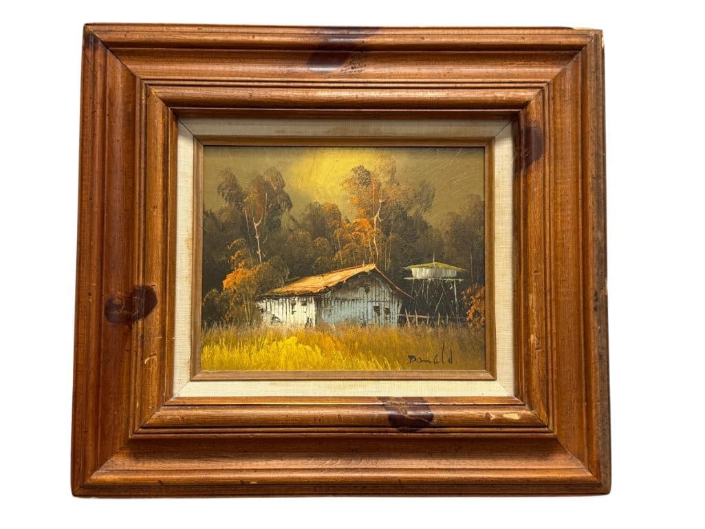 DONALD SIGNED ORIGINAL OIL ON BOARD PAINTING (1 of 7)