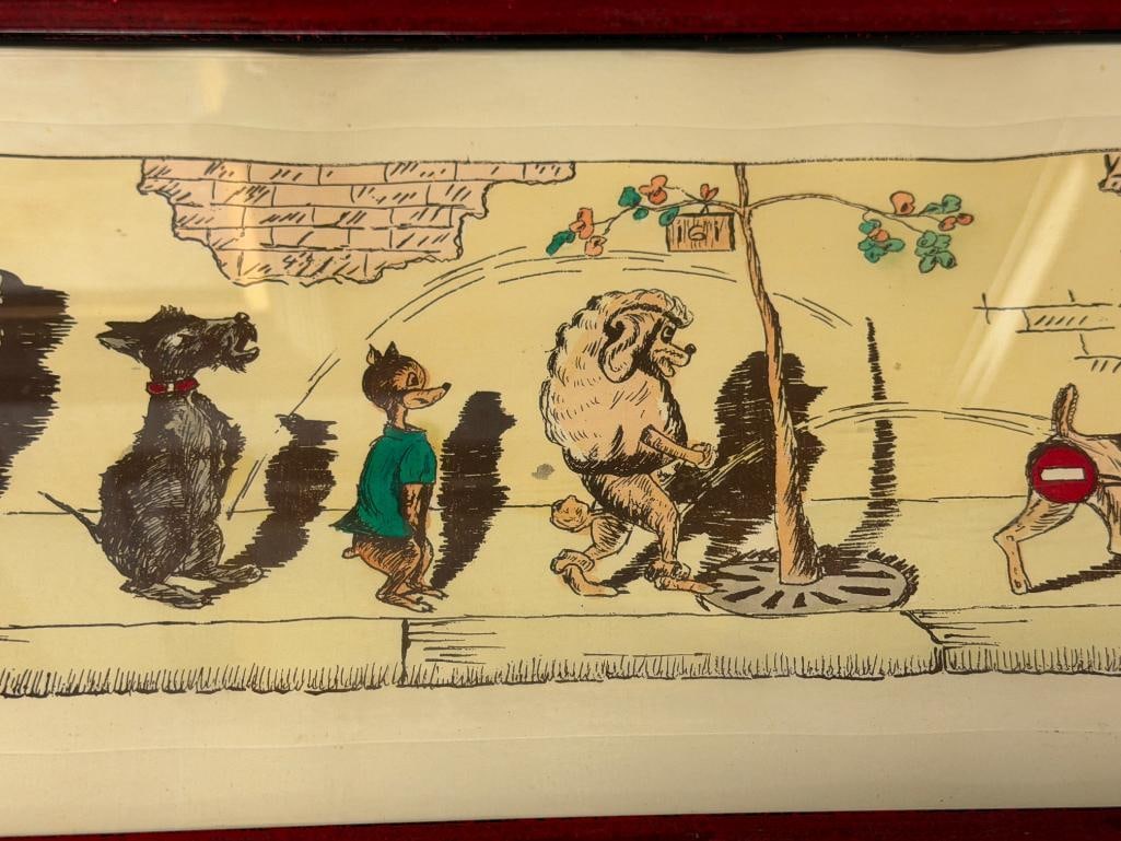 HARRY'S GIFT SHOP DOG CARICATURE PRINT FROM SOUVENIR STORE IN KAISERSLAUTERN GERMANY - 2