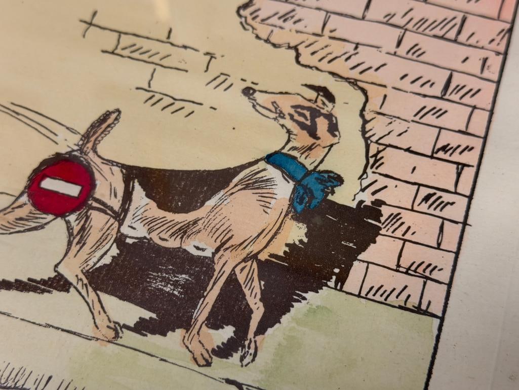 HARRY'S GIFT SHOP DOG CARICATURE PRINT FROM SOUVENIR STORE IN KAISERSLAUTERN GERMANY - 4
