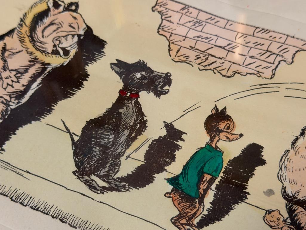 HARRY'S GIFT SHOP DOG CARICATURE PRINT FROM SOUVENIR STORE IN KAISERSLAUTERN GERMANY - 5