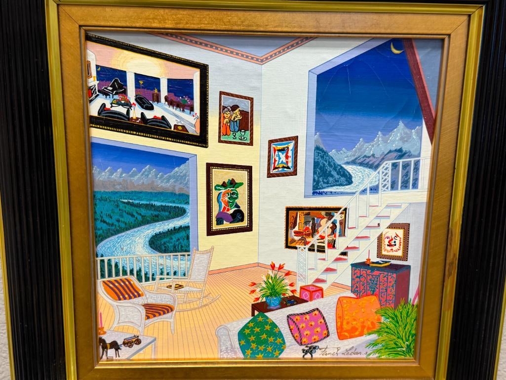 FANCH LEDAN FRENCH ARTIST SERIGRAPH ON LINEN TITLED PICASSO IN ASPEN NO. 61/150 - 2